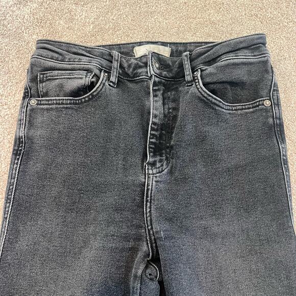 We The Free Women's Black Grey Distressed Skinny Jean Raw Hem Size 29 - Picture 2 of 11